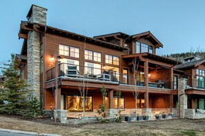 Expansive Outdoor Living  Space including Covered Dining, Fire Pit and Hot Tub