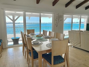 Expansive bay views from the main living area.