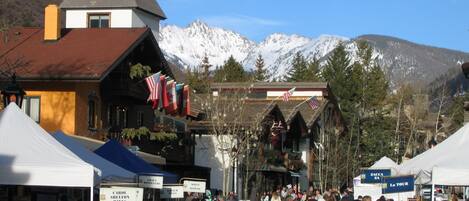 Vail Village looking east to the Gore Range