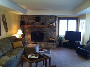 Living Room with new flat screen