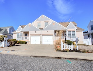 This is the front view of the house (left half) - garage has a second fridge