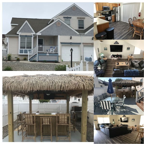 4 BR, open layout, outdoor tiki-bar with TV & soundbar