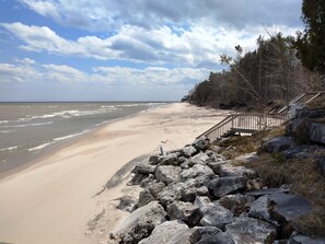 View of Deck Leading to Beach