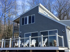New deck overlooking lake