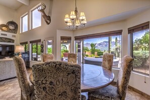 Magnificent views from the large kitchen table.