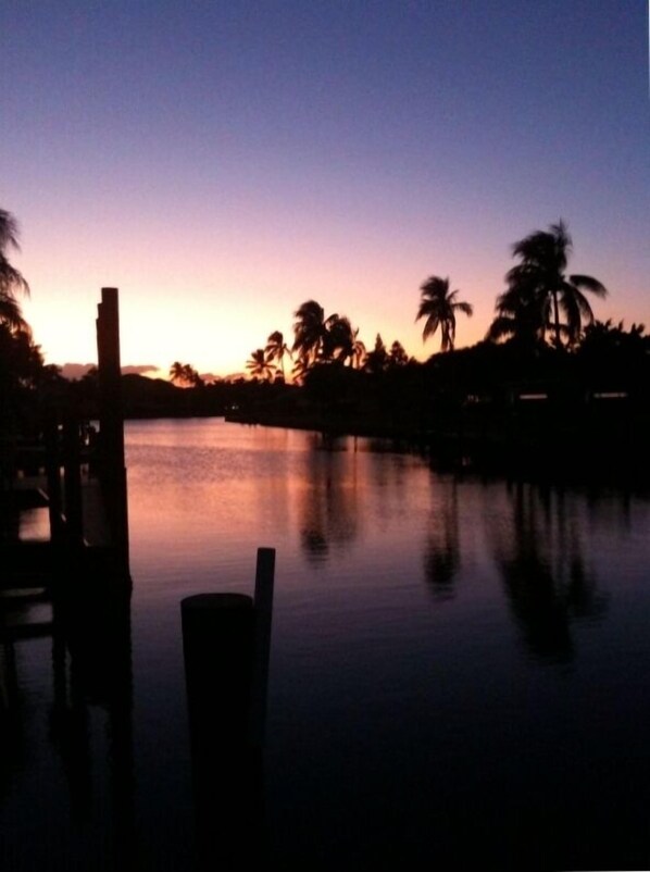 Beautiful sunset views right from the dock