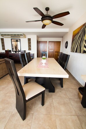 8 Person dining table.