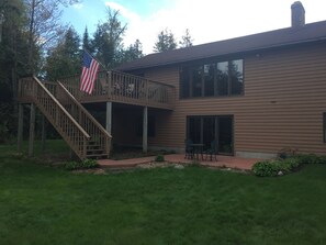 Watch the lake sparkle from the deck while using our nice gas grill, patio below