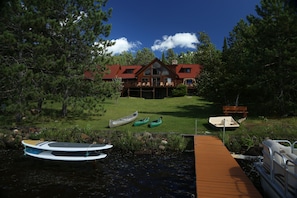 Totagatic Lodge view from dock.  2 Paddleboards available for rental