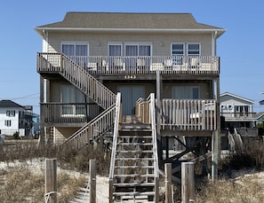 Oceanside view of house
