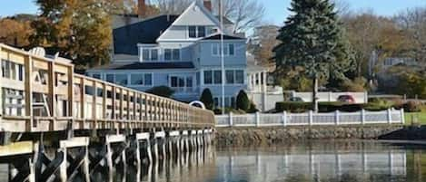 View of the property from our 230' pier on York Harbor.