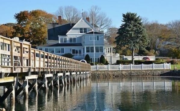 View of the property from our 230' pier on York Harbor.