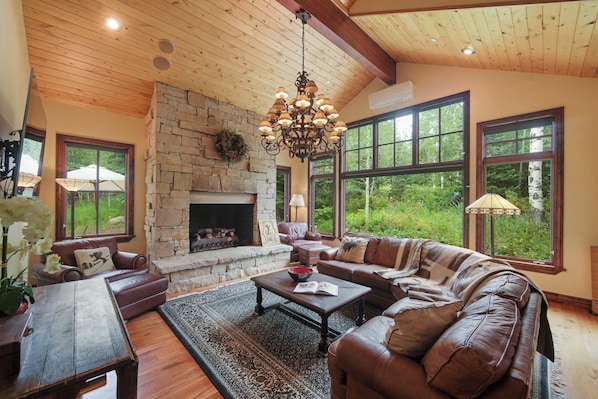 Living room with flat-screen TV