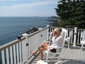 The view from the deck. Watch for all types of sea life! 