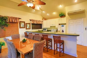 The kitchen is equipped with everything you could need--except food!