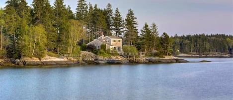 View of cottage across the water