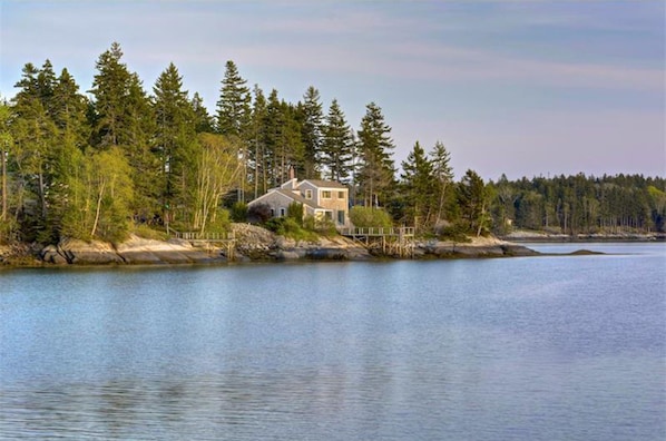 View of cottage across the water