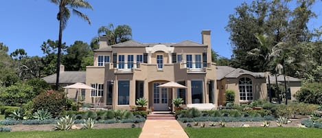 Backyard: looking back at the house. View of the house from the swimming pool.