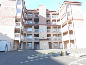 Street view of building -view from the street - where you will pull-in to park.