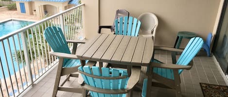 Patio furniture with Captain's chairs