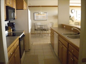 Kitchen and eating area