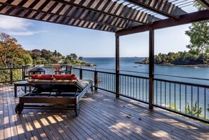 View beyond our quiet cove to the open ocean.