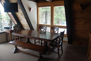 Dining room: Great views and lots of natural light.