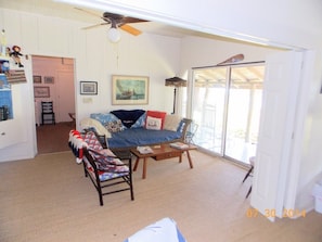 Living room with a view of the Inlet