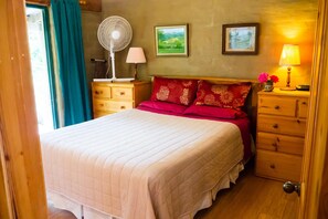 The master bedroom in the Sunset Cottage