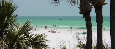 Gulf view from building stairs.