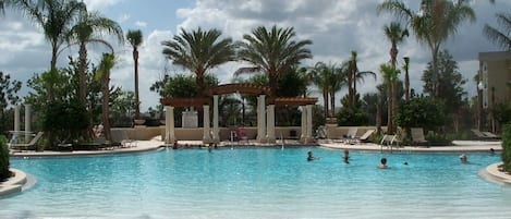 heated lagoon style pool