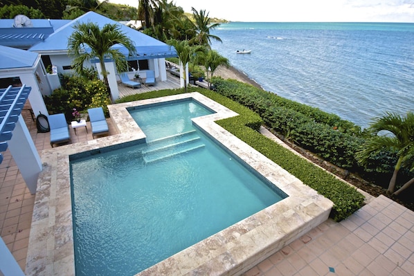 Luxury upscale waterfront private estate with a total of 5 bedrooms.
