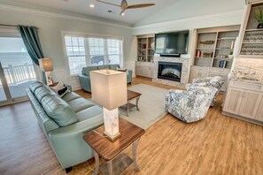 Top-Level Living Room with Deck Access