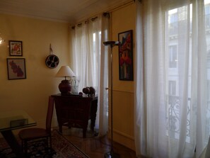 French windows in living room