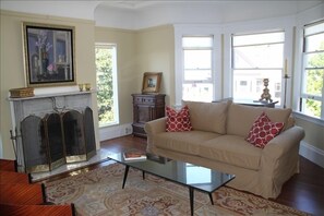 Living Room with Downtown Views