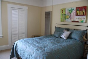 Bedroom with Queen Size Pillow Top Bed