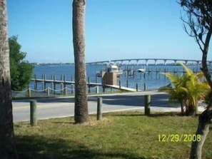 View from house towards Indian River & causeway over to beach