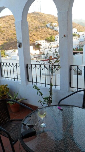 View from terrace back over the village.