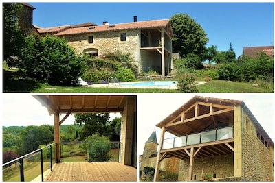 New luxury renovation of an ancient stone barn in a medieval bastide village