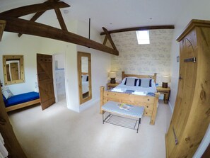 Trinity Cottage Bedroom - King Size Double Bed, with extra Single Bed optional