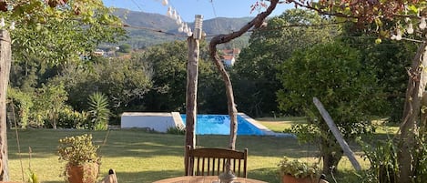 Patio with views to the pool