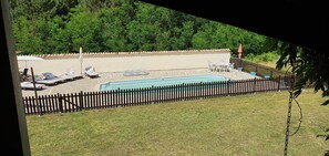 pool area from the balcony