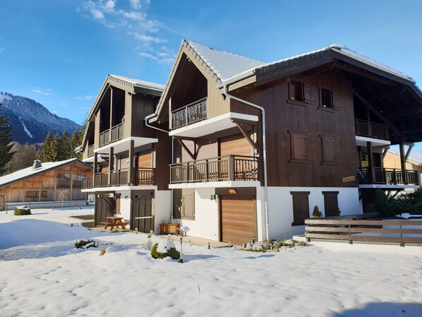 La Boissiere in the winter - our apartment is on the ground floor in the centre 