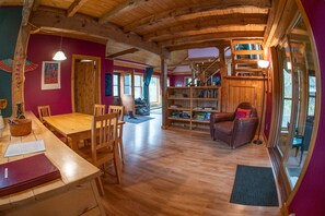 Dining area with view of entry