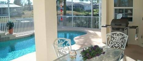 Your waterfront 3 Bedroom 2-1/2 bathroom Pool Home awaits you!