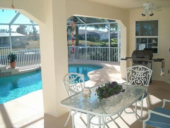 Your waterfront 3 Bedroom 2-1/2 bathroom Pool Home awaits you!