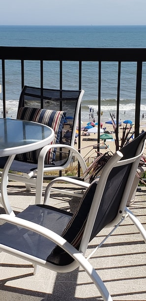 Great view from Balcony -close to beach-front of building on beach