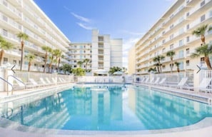 Sparkling heated pool