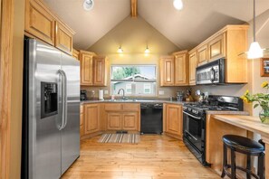 Fully-stocked kitchen