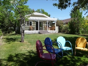 The riverfront yard. The perfect balance of sun and shade.